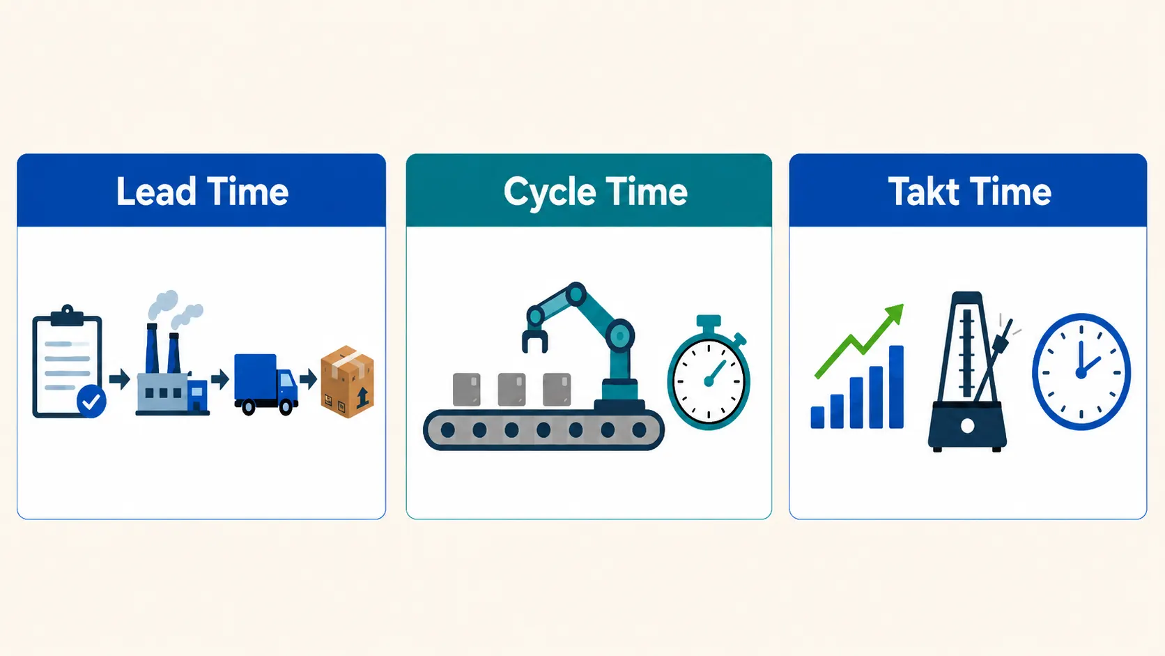 Phân biệt leadtime, cycle time và takt time
