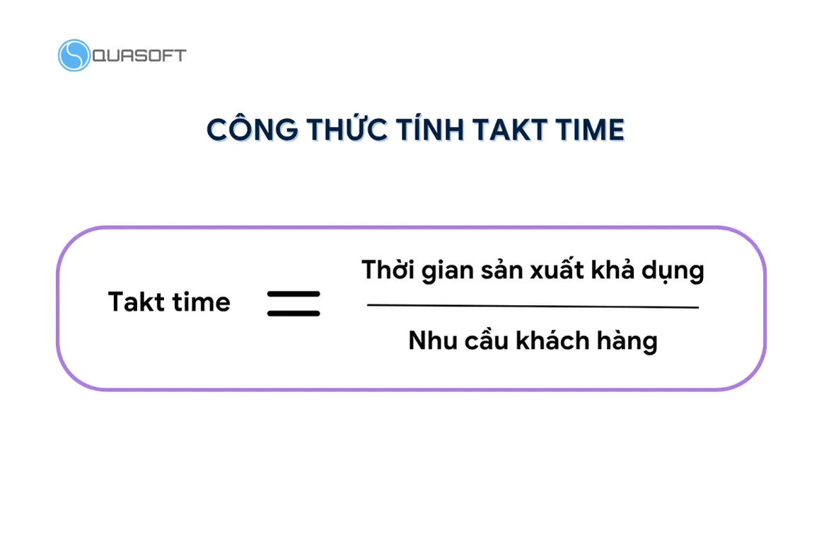 Công thức tính Takt time