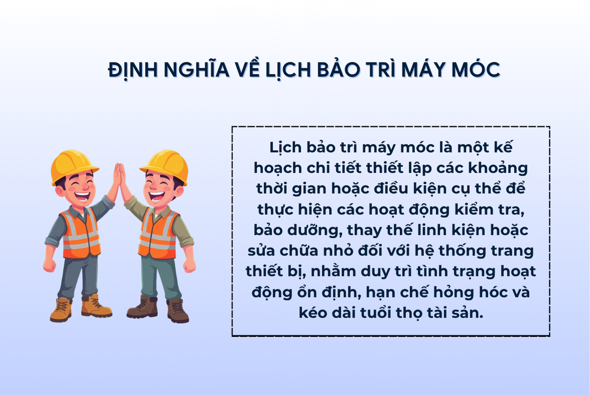 Định nghĩa về lịch bảo trì máy móc
